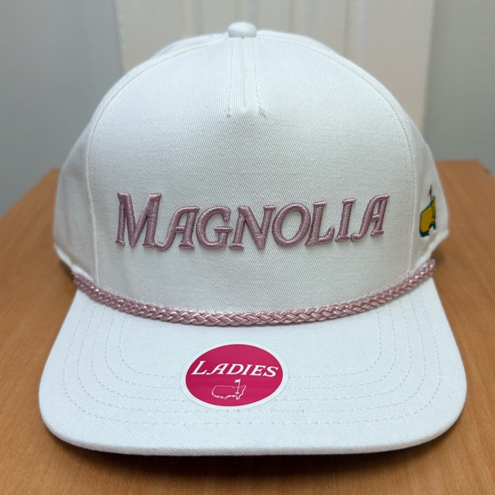 Masters Tournament Ladies White MAGNOLIA Embroidered Rope Hat!!🔥🔥🔥